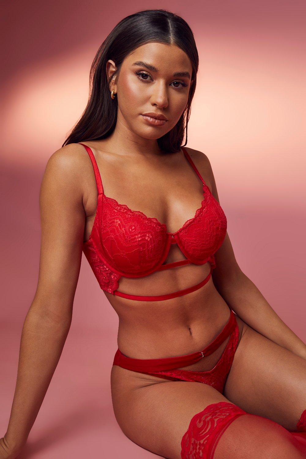Fuller Bust Satin And Lace Trim Bra