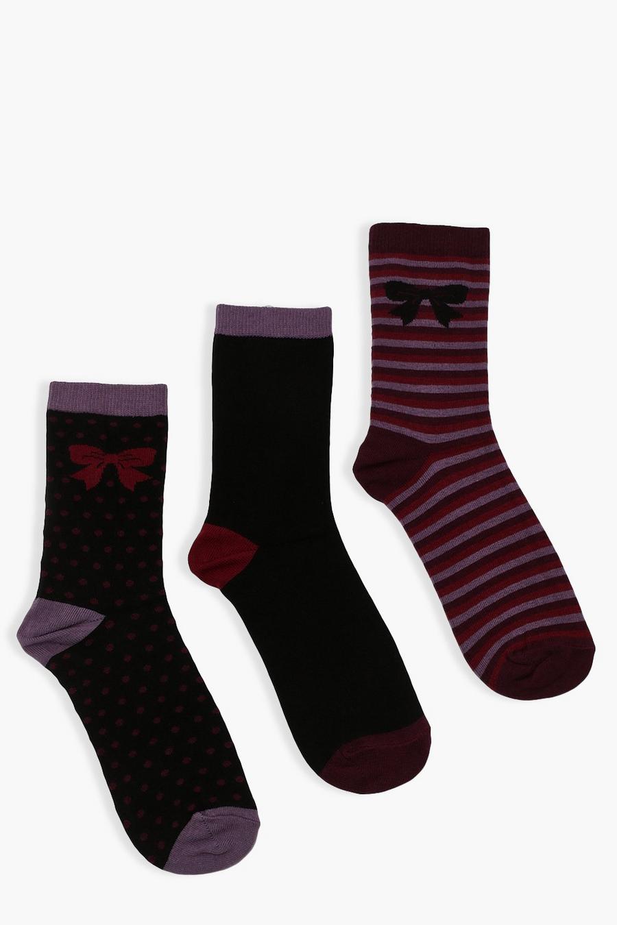 Multi Printed Socks 3 Pack image number 1