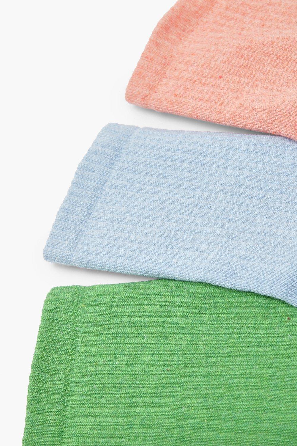 5 paires de chaussettes côtelées à volants - Pastel multi