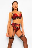 Red Satin Strapping Suspender