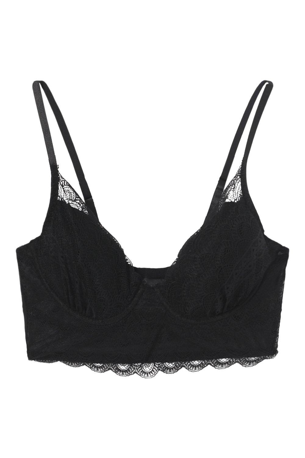 Push-Up Bras for Women No Underwire Full Coverage Lace Longline