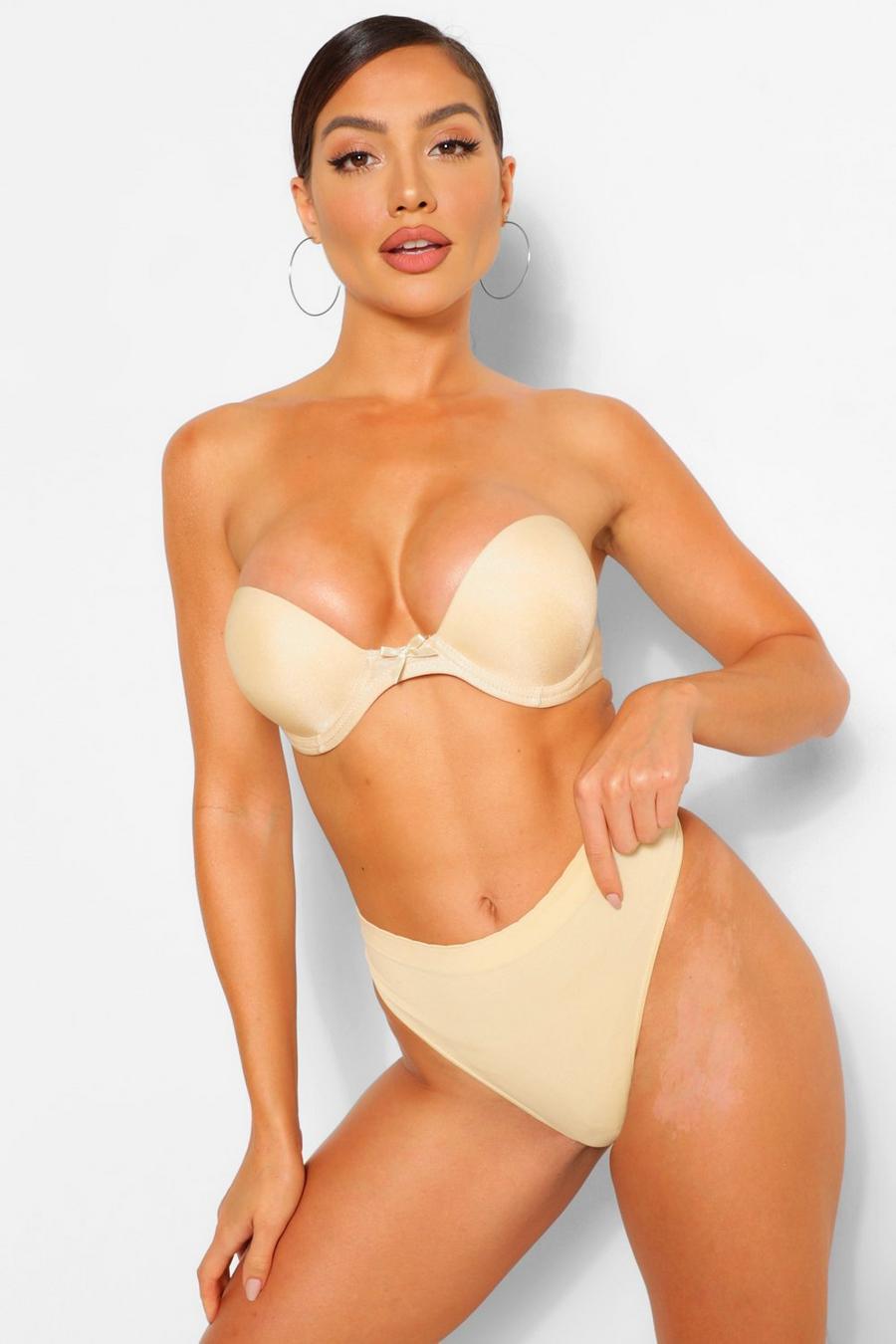 Nude Strapless Super Push-Up Beha image number 1