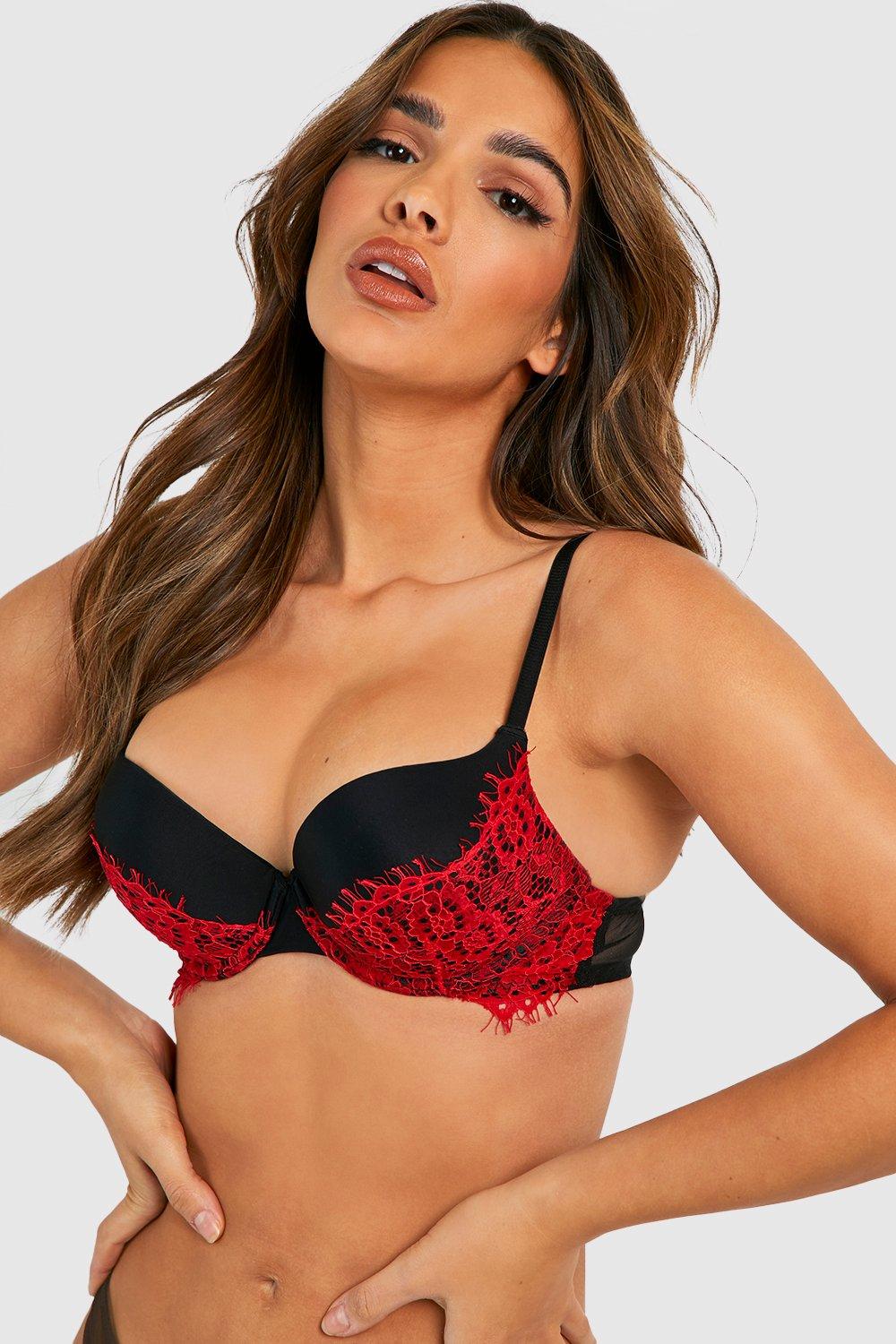 Lace super push-up bra - Black - Ladies