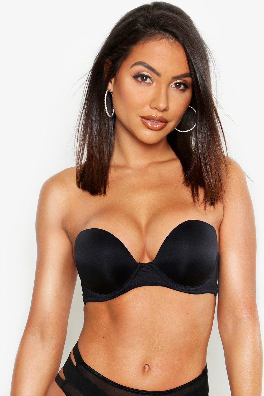 Boohoo Plus Fuller Bust Strapless Bra Black Size UK 42B