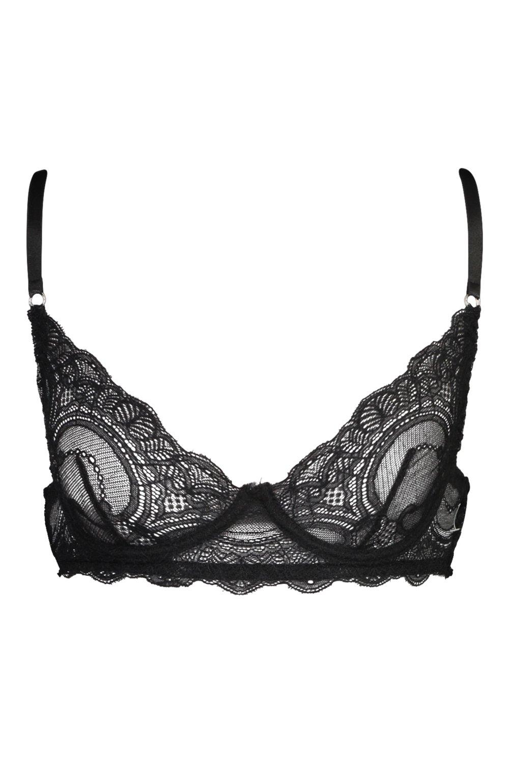 Cross Front Longline Lace Bra