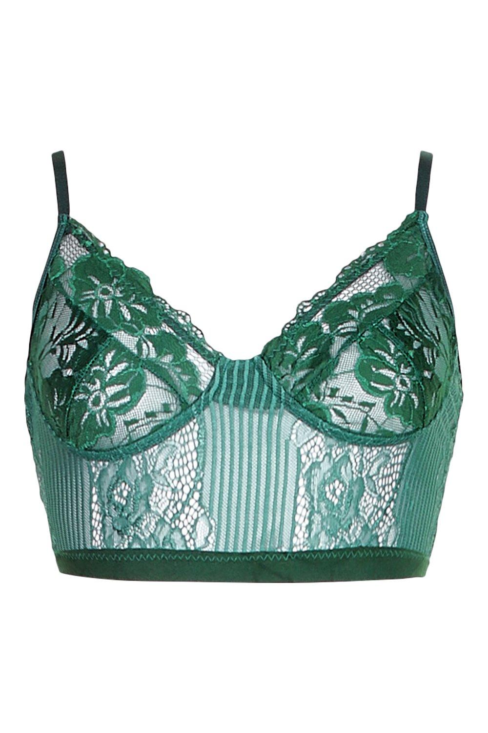 emerald green bralette