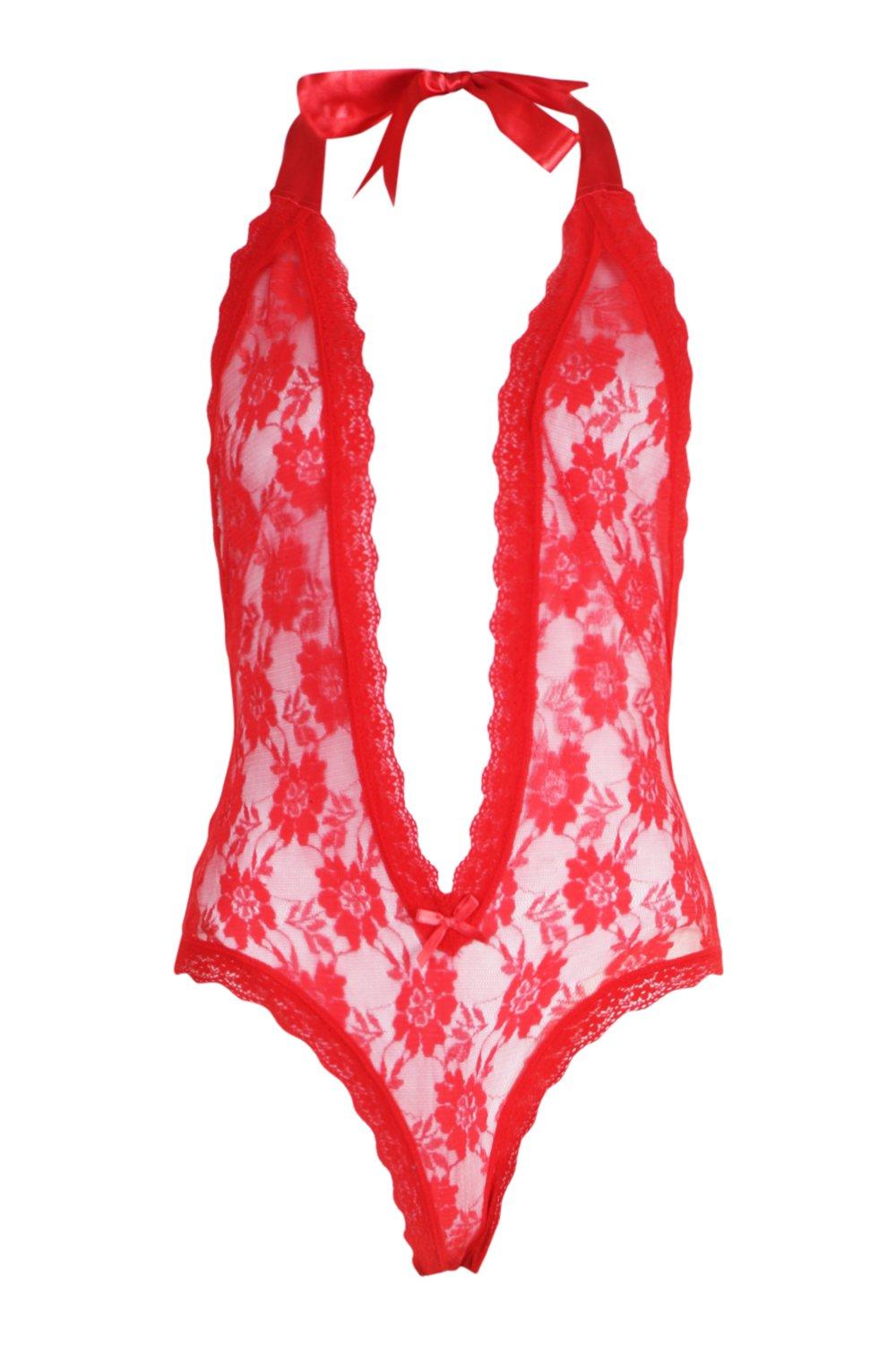 Boohoo hotsell red bodysuit