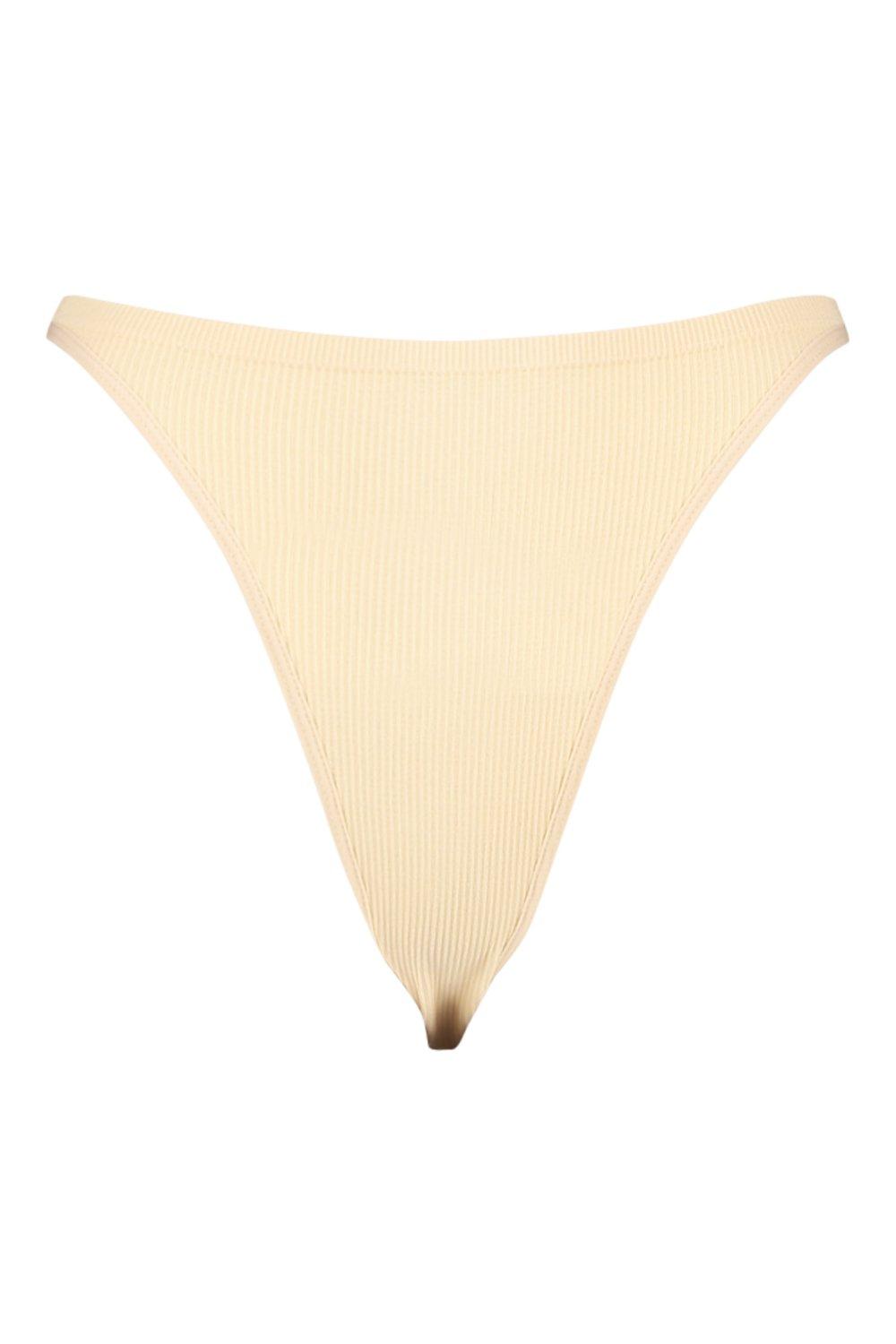 Ribbed Seamless Dip Front Thong