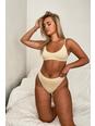 Nude Ribbed Seamless Triangle Bralette