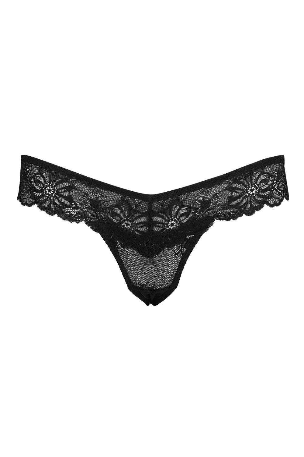 3-Pack Lace Bandeau Thongs