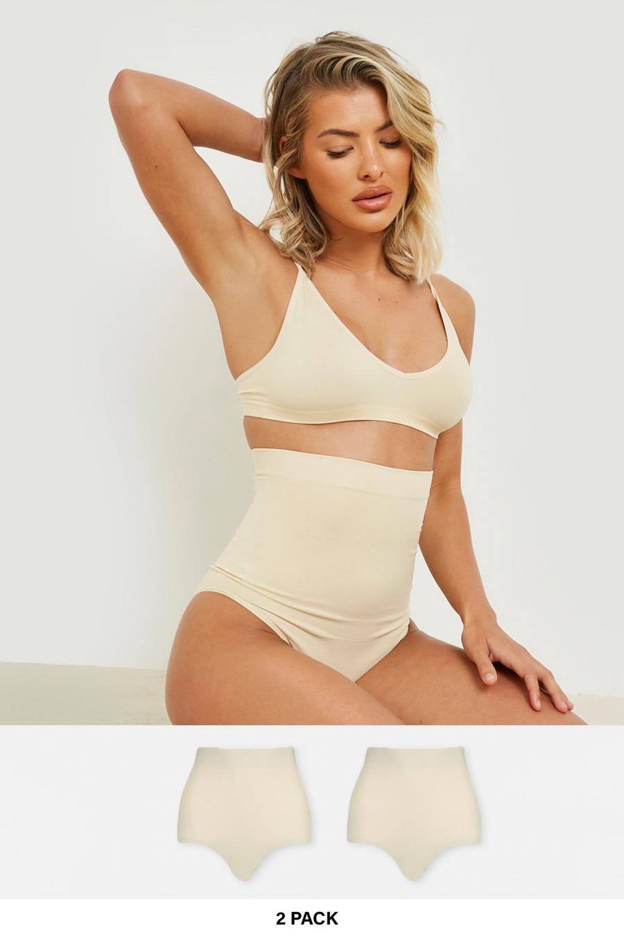 Nude 2 Pack High Waist Shaping Control Brief