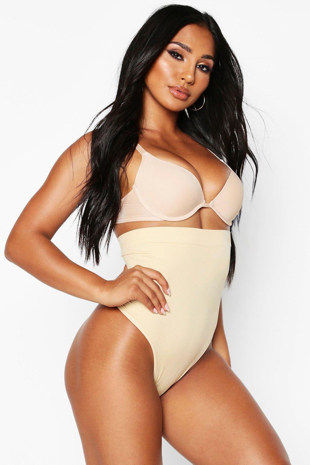 Cinch Me In High Waisted Thong Shapewear - Nude/combo