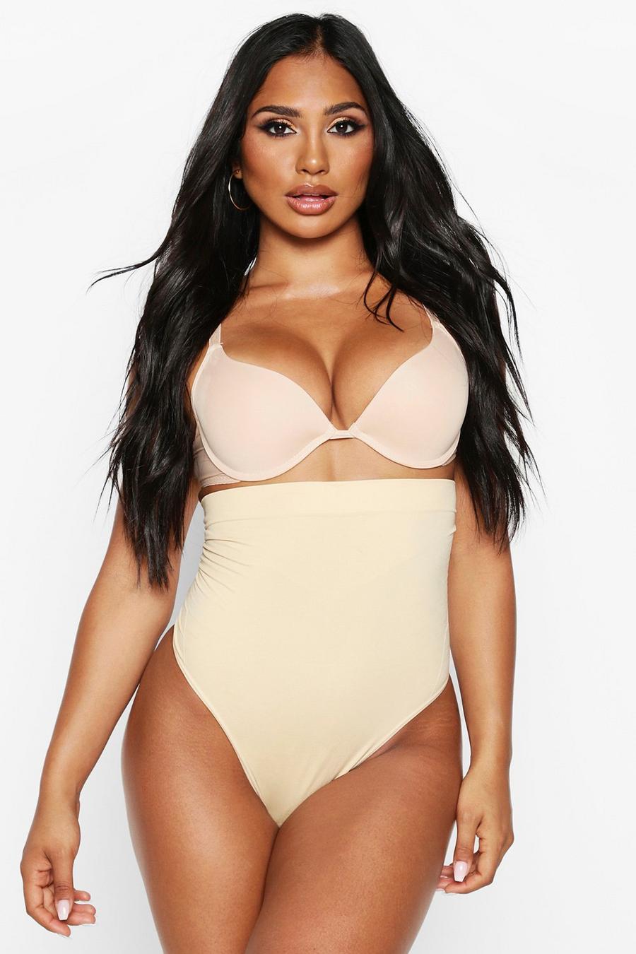 Nude color carne High Waist Control Thong