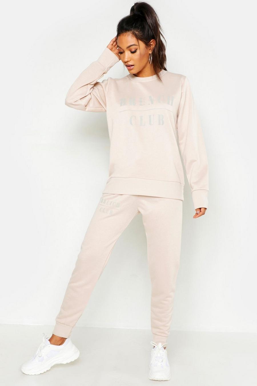 Ecru white Mix & Match Brunch Club Lounge Joggers