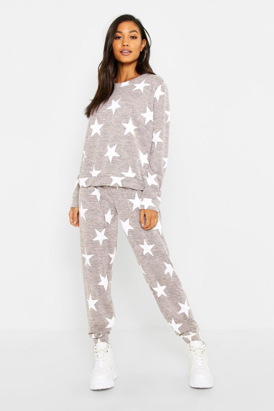 Blush rosa Star Print Loungewear Set image number 1
