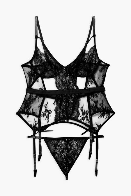 us.boohoo.com | Cut Out Basque and String Set