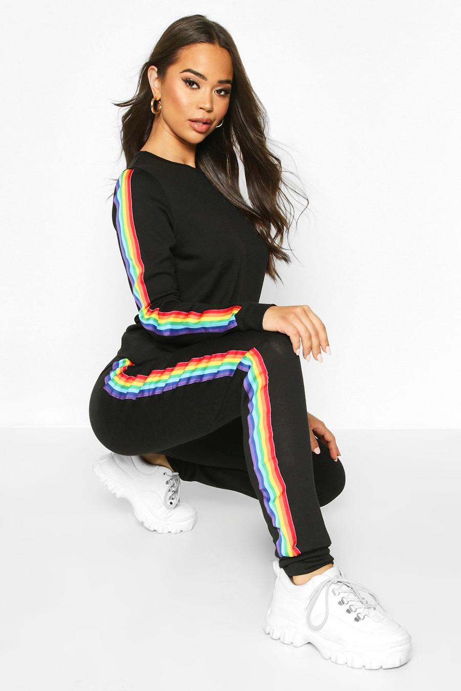 Black Rainbow Loungewear Set image number 1