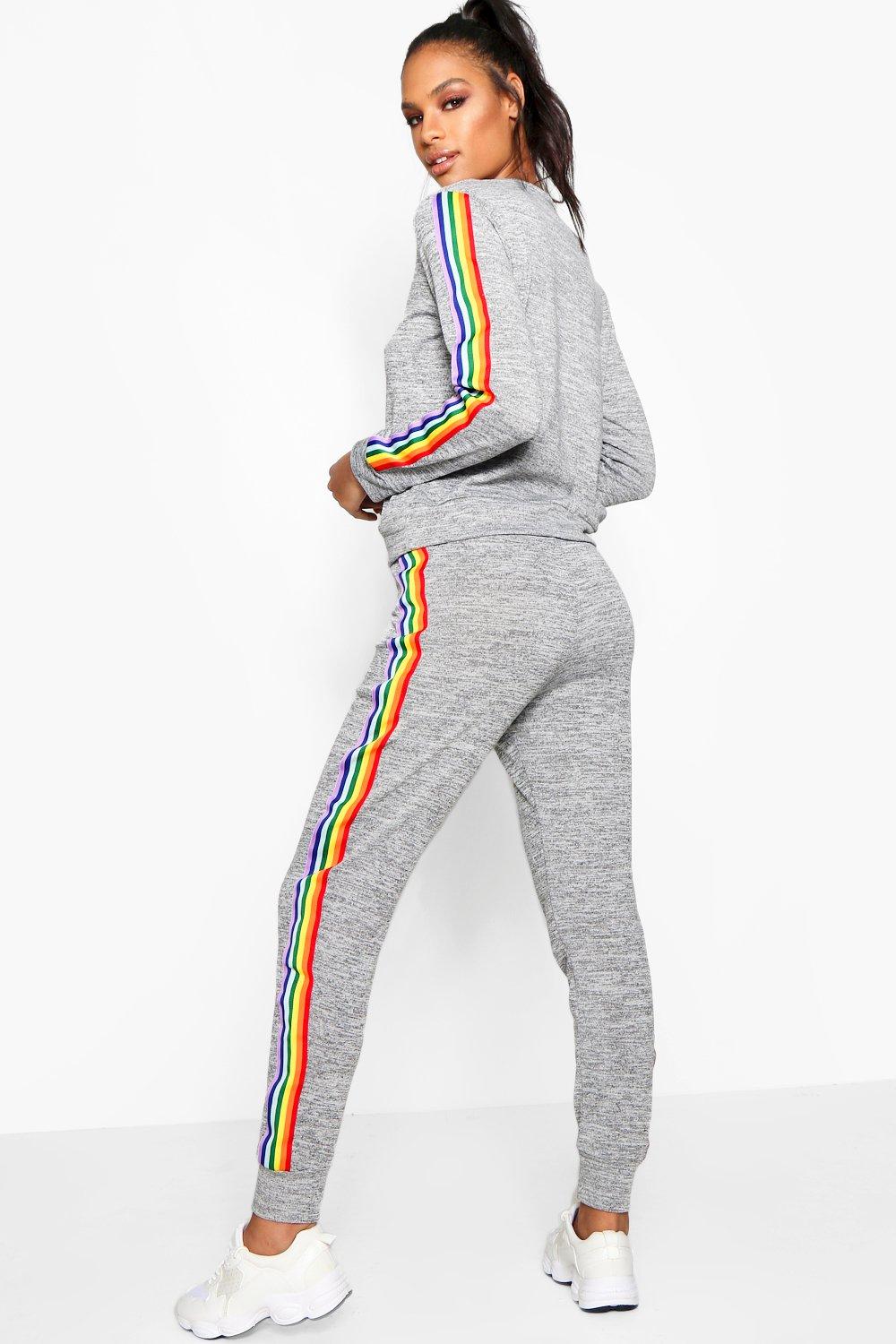 grey rainbow tracksuit