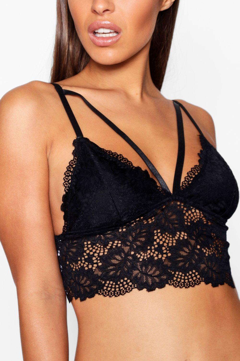 Women's Strapping Longline Lace Bralet