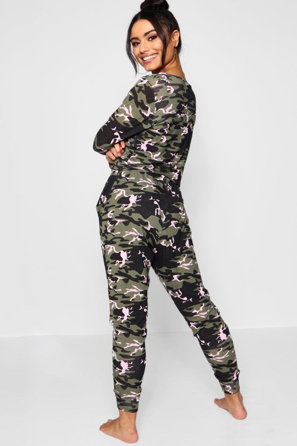 Camo Print Loungewear Set