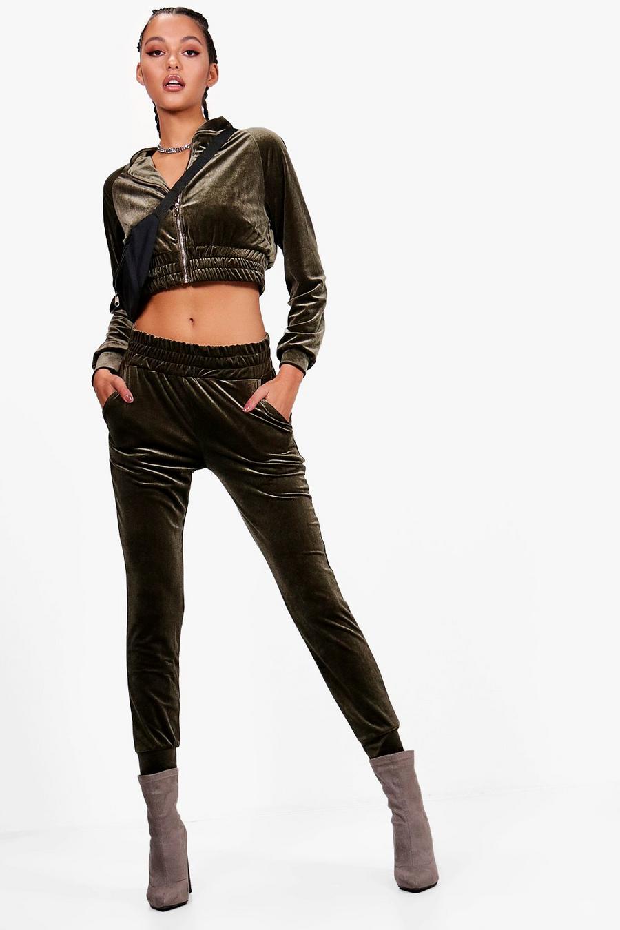 Athleisure Cropped Velour Set image number 1