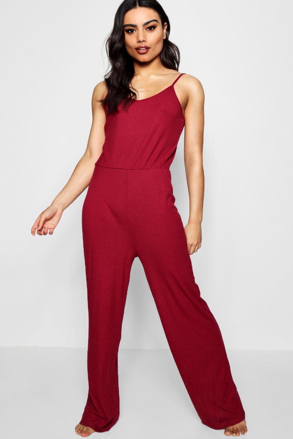 boohoo ribbed jumpsuit