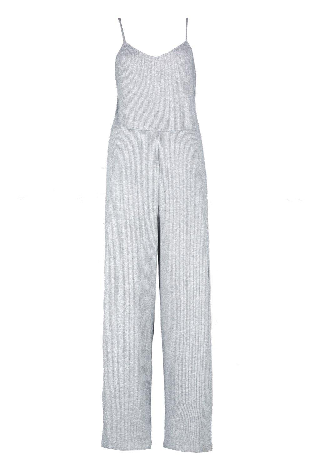 boohoo ribbed jumpsuit