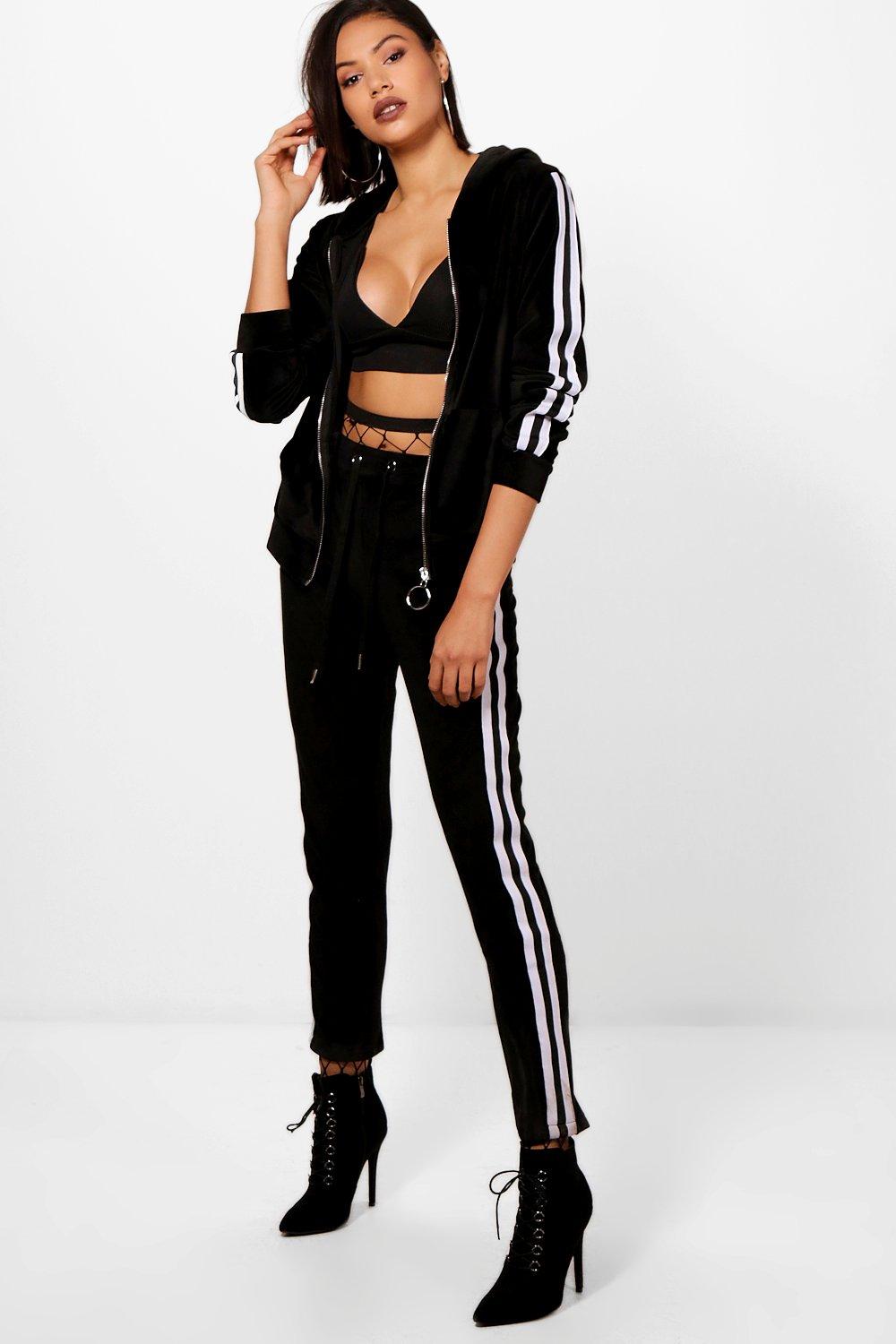 velvet tracksuit boohoo