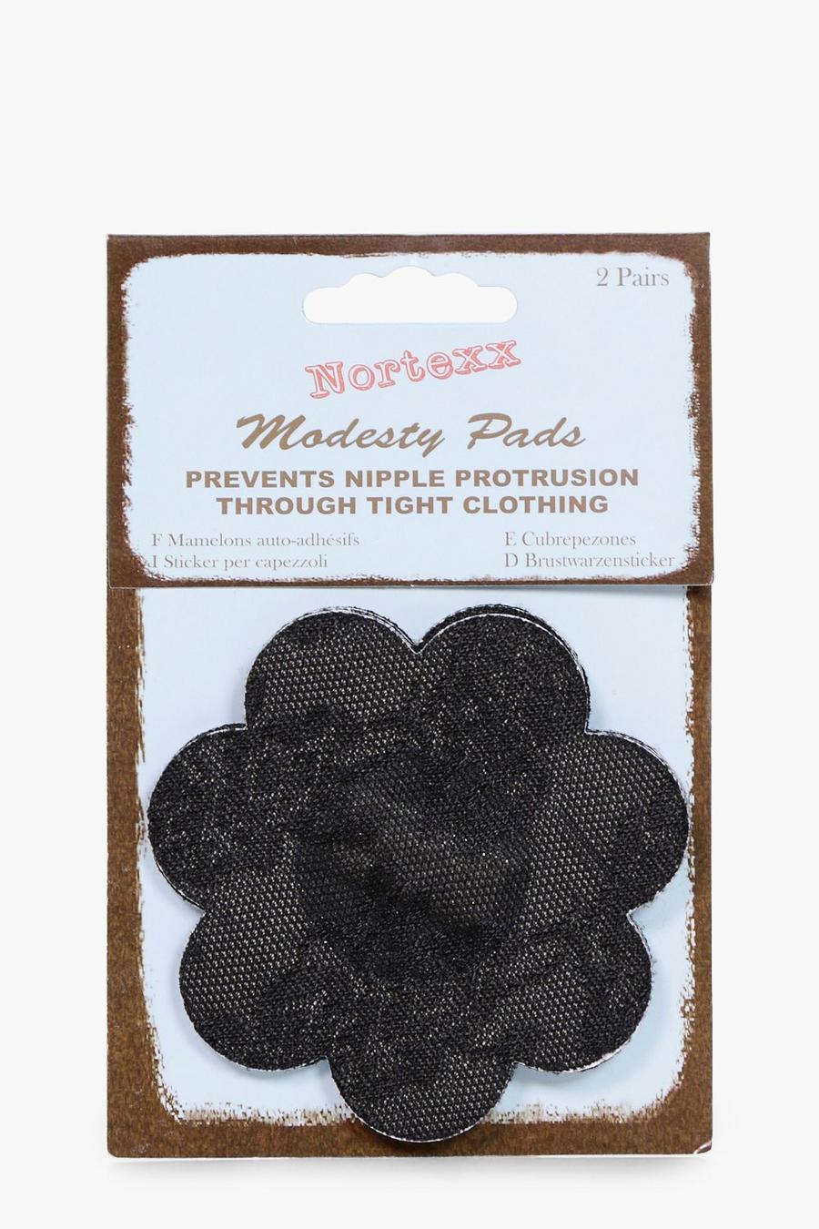 Frances Blumenförmige Nippel-Patches aus Stoff, Schwarz noir image number 1