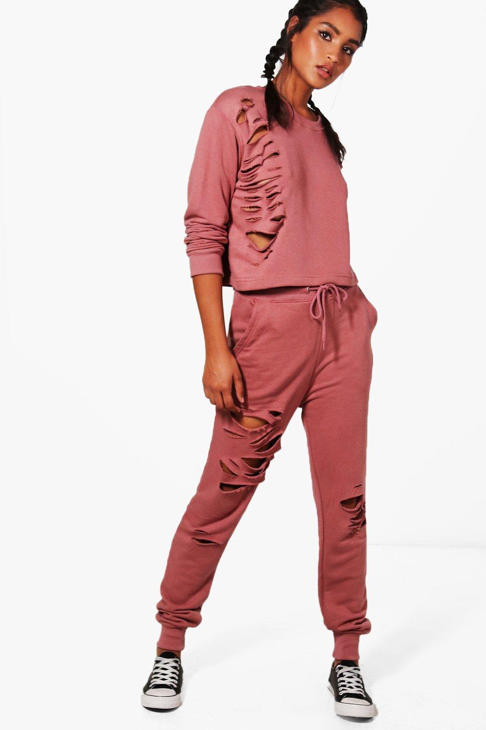 distressed joggers womens