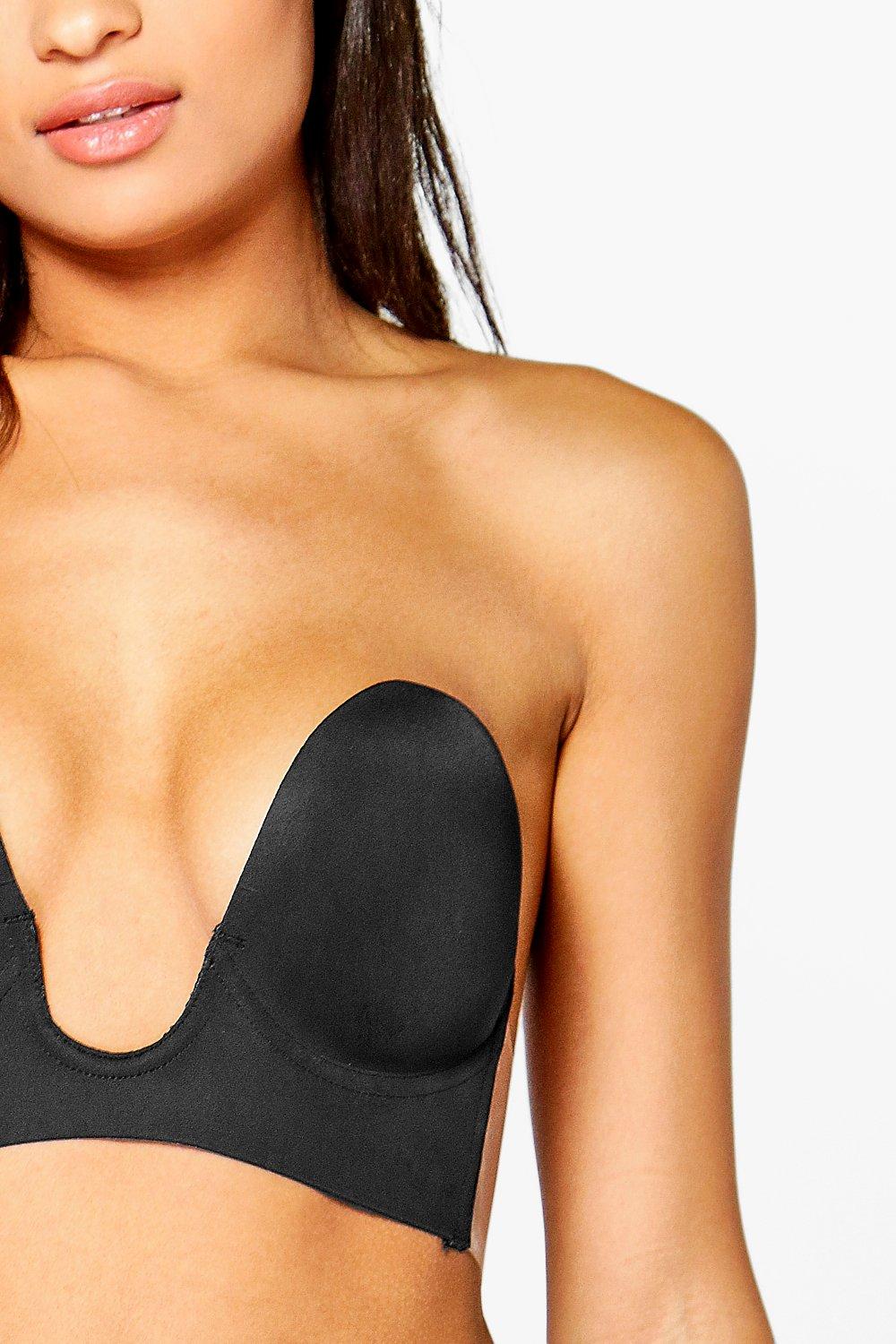 Reggiseno adesivo in tela con scollo a U