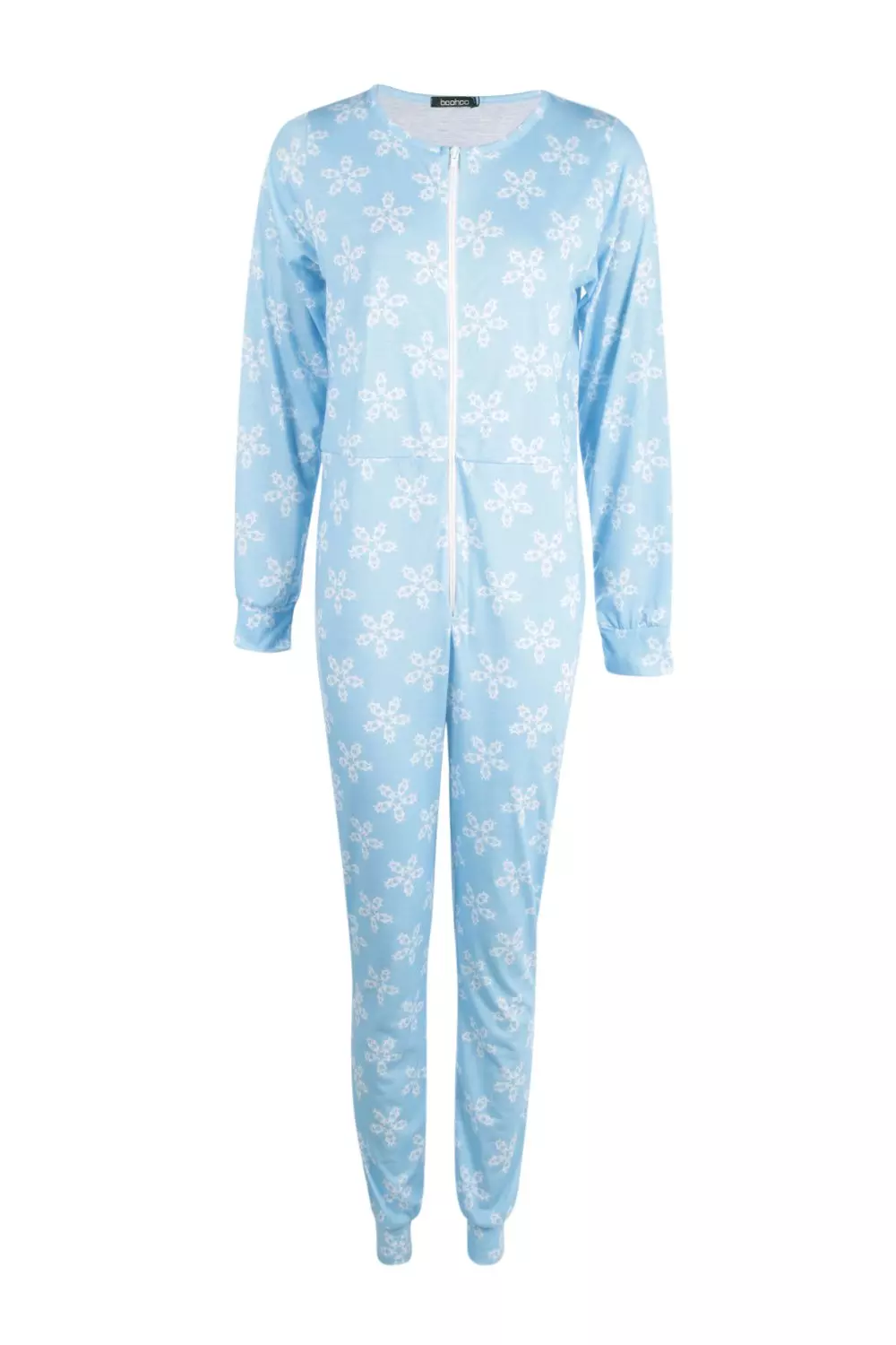 Blue Paige Snowflake Zip Front Onesie alternative image