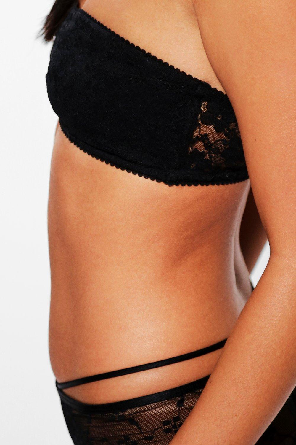 Luxury Lace Bandeau Bra in Black