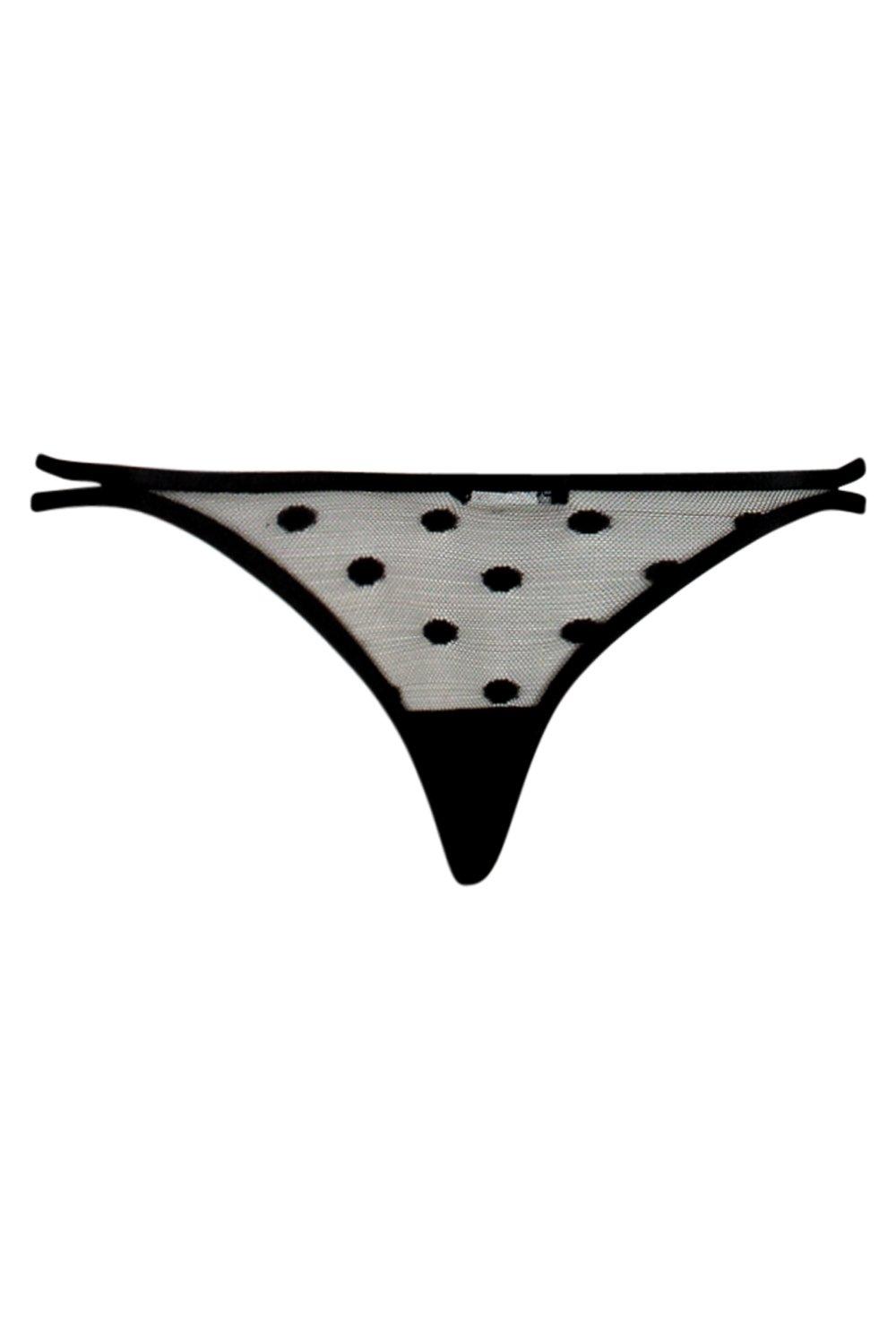 Izzy Spot Mesh Thong