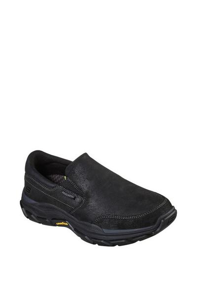Skechers Black Relaxed Fit 'Respected - Calum' Leather Trainer