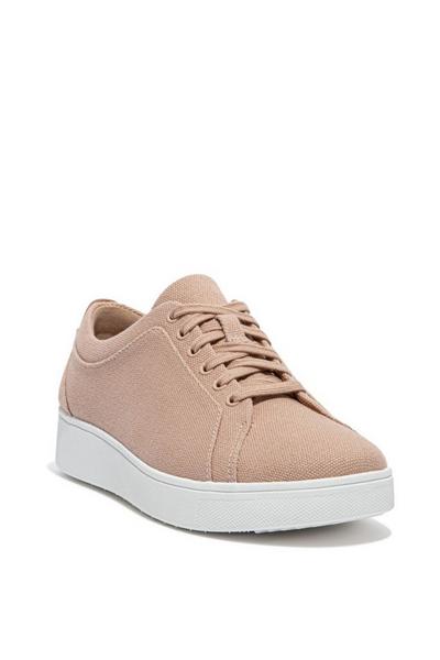 Fit Flop Dusty Pink Rally Canvas Trainers