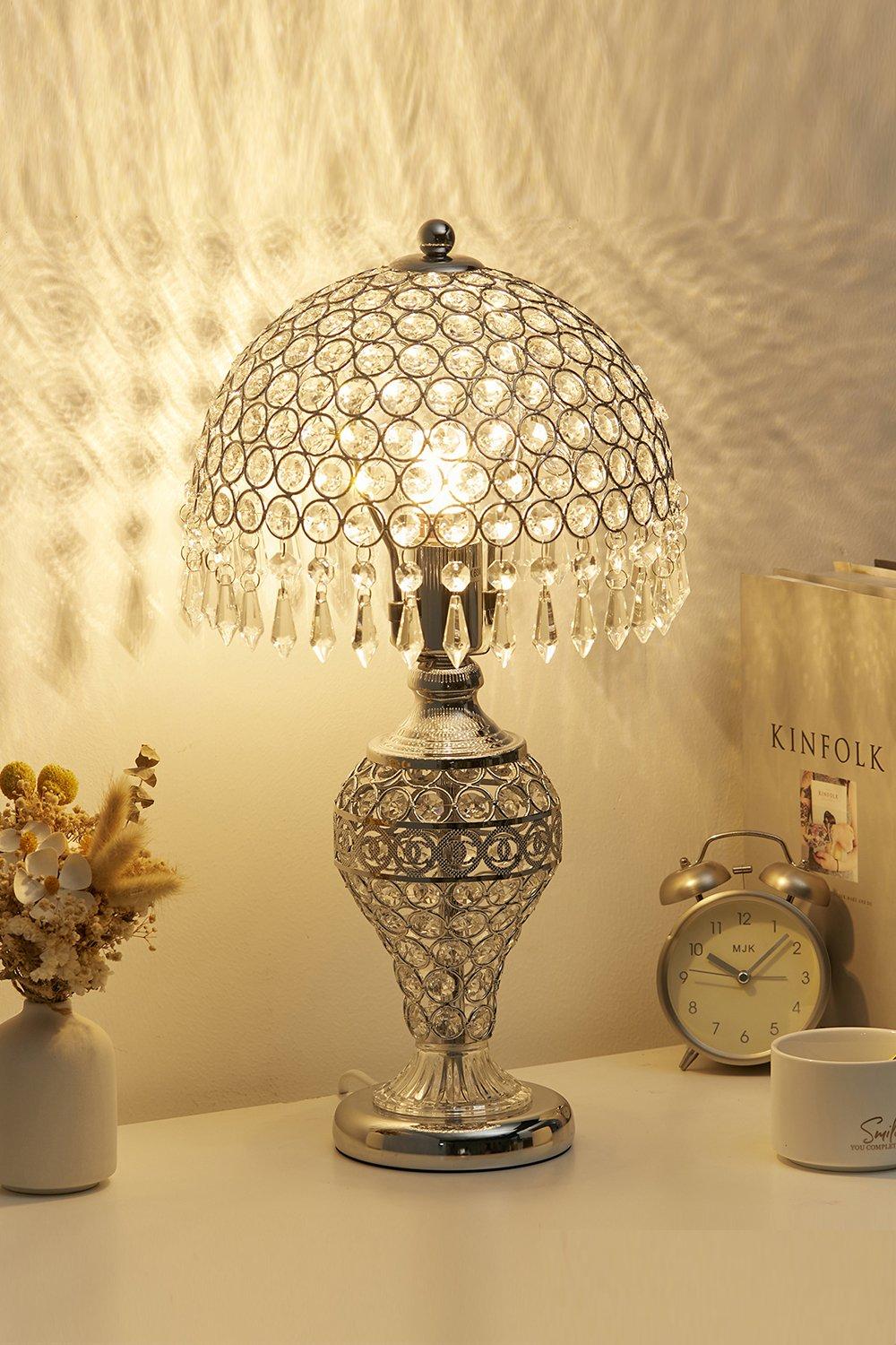 Lighting Umbrella Crystal Table Lamp Living And Home