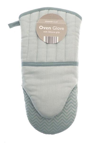 Country Club  Oven Glove Silicone Grip Light Blue