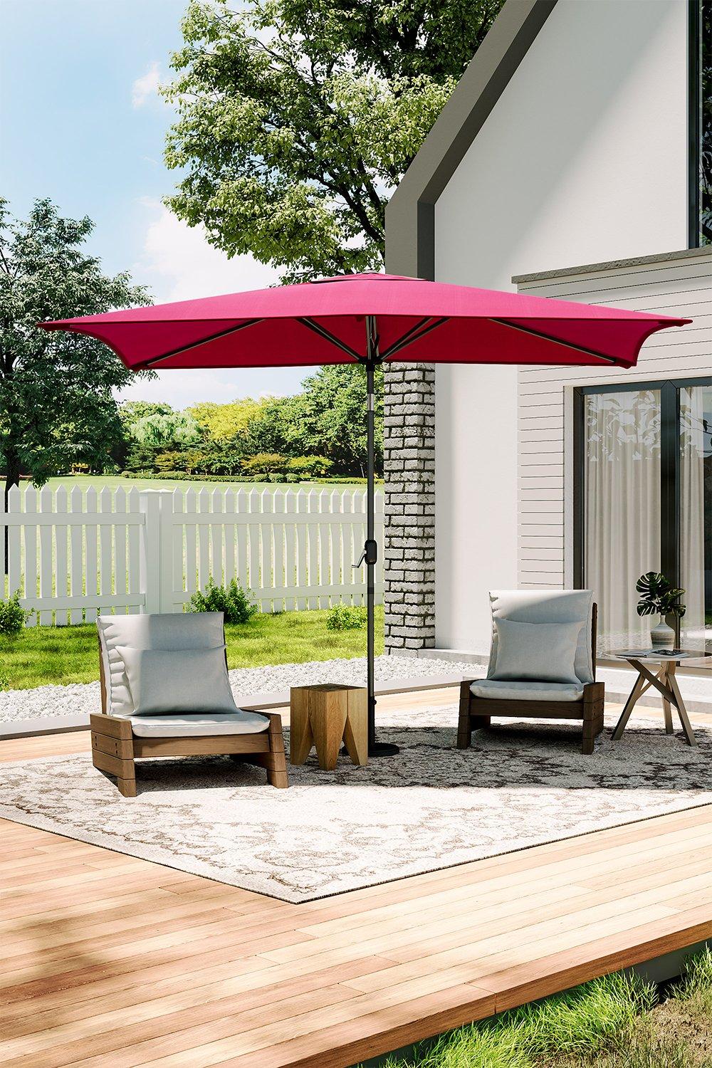 Garden Furniture 3m*2m Waterproof Rectangular Garden Parasol（Base is