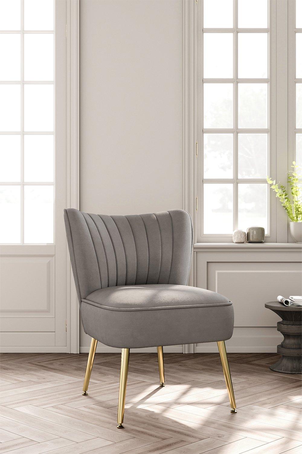 Sofas Chairs Wingback Accent Chair With Gold Legs Living And Home   M0670586502603 Grey Xl 