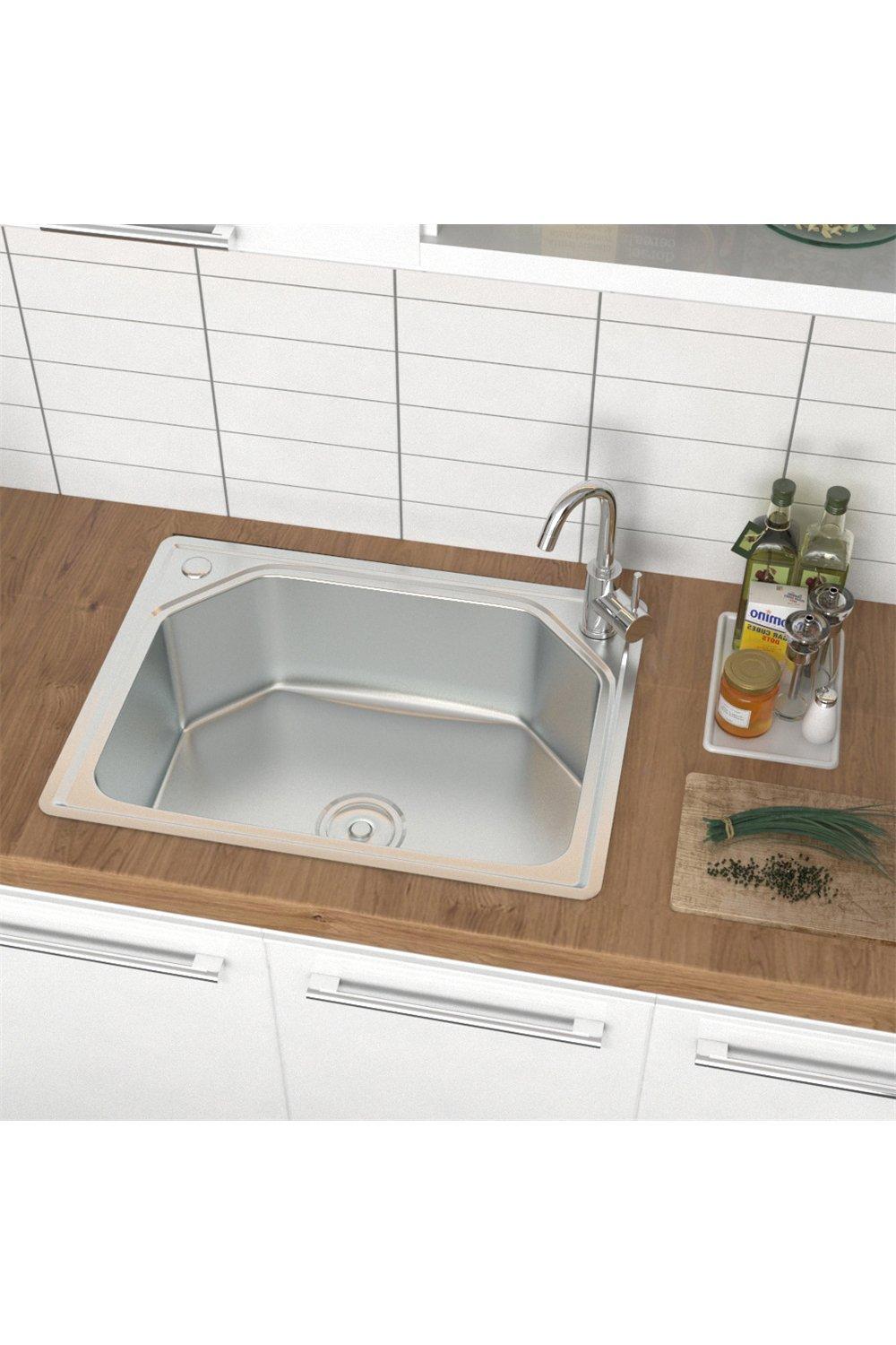 living-and-home-stainless-steel-drop-in-kitchen-sink-debenhams