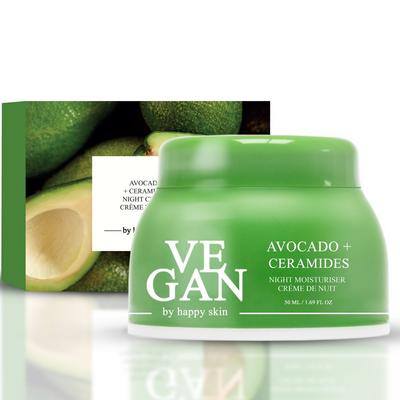 VEGAN by happy skin White Avocado & Ceramides night moisturiser 50ML