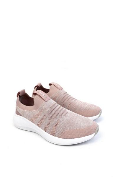 Shu Da Pink Olivia Recycled Textile Slip On Trainers