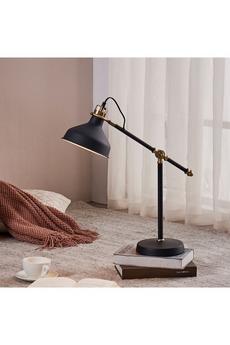 Teamson Home Black Mia Standard Task Table Lamp With Black Shade