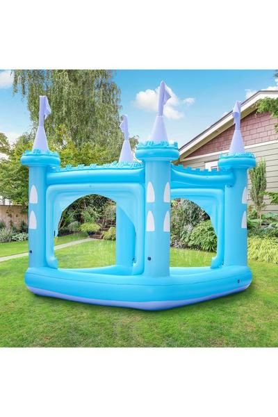Teamson Kids Blue Large Water Inflatable Paddling Pool With Sprinkler,
