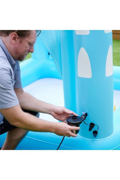 Teamson Kids Blue Large Water Inflatable Paddling Pool With Sprinkler,