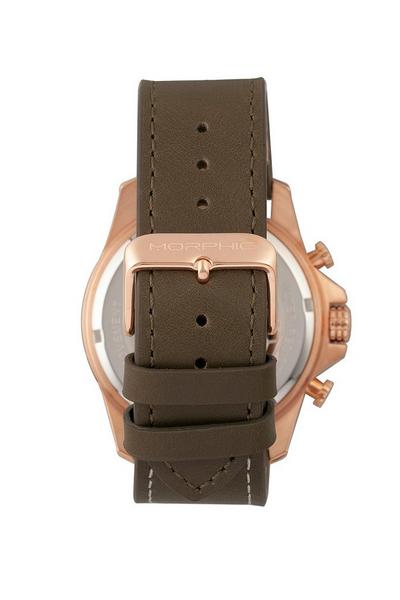 Morphic Multi M57 Series Chronograph Leather-Band Watch