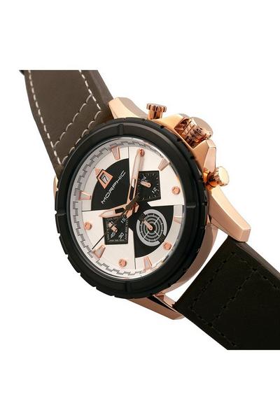 Morphic Multi M57 Series Chronograph Leather-Band Watch