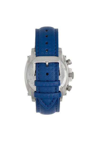 Morphic Blue M83 Series Chronograph Leather-Band Watch with Date