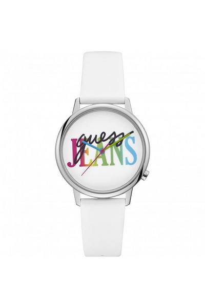 Guess White Stainless Steel Fashion Analogue Quartz Watch - V1022M1